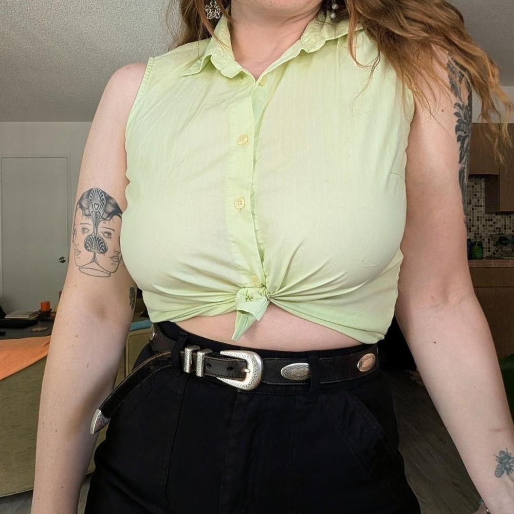 DKNY Light Green Top